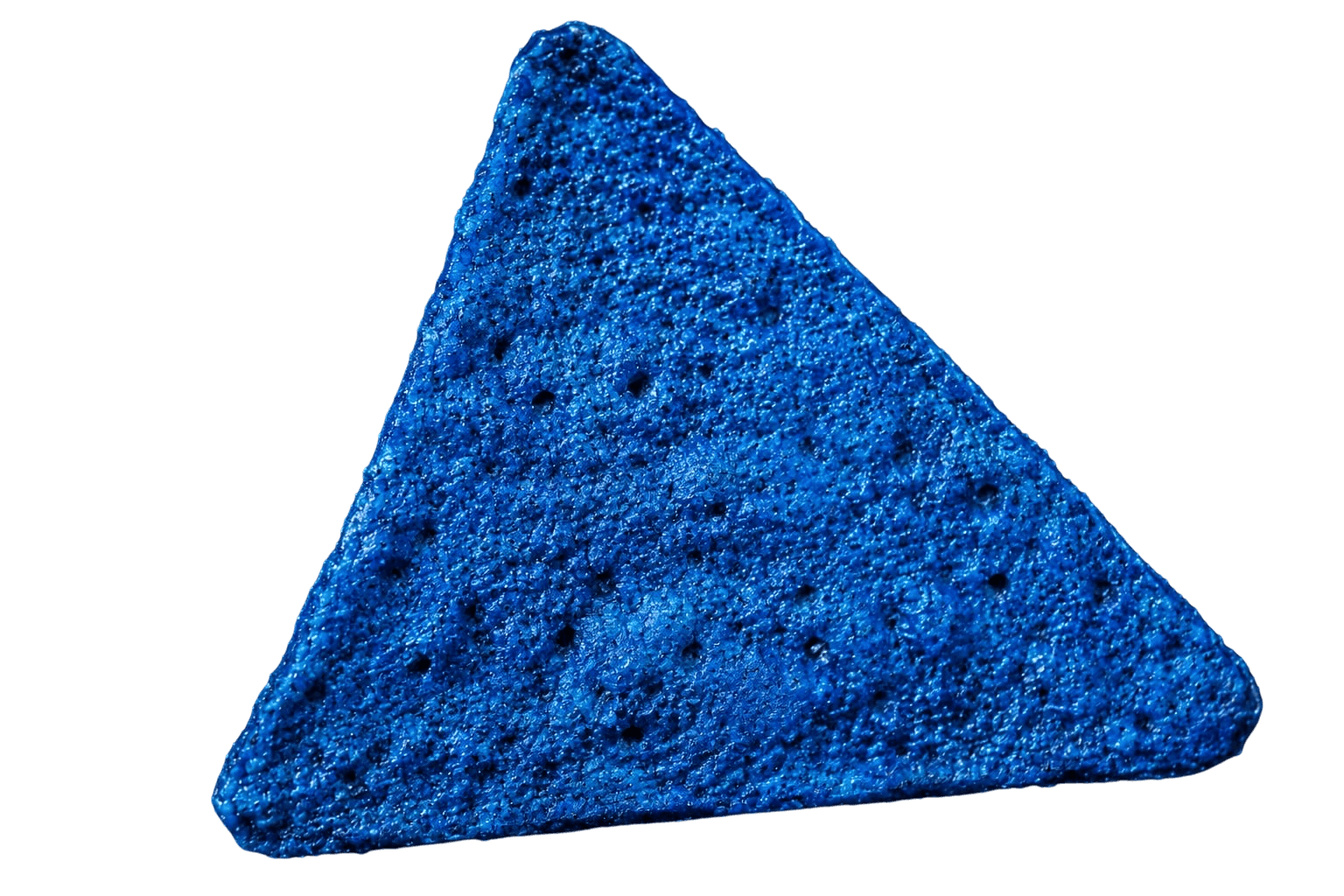 A single blue potato chip